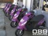 Lackieren und Beschriften von mehreren Motorrollern fr Yahoo Mnchen.
Ausfhrung durch 089 Werbung.