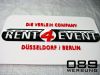 RENT 4 EVENT in Berlin Schild mit 3D Buchstaben aus Acryl.