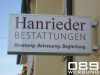 Leuchtkasten Nasenschild fr Hanrieder in Frstenfeldbruck. Klapprahmen Wechseltechnik zum einfachen ffnen und Tauschen der Scheiben.