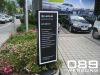 Lexus M�nchen, Werbepylon mit Leistungsbeschreibung auf Alu - Dibond mit Folienbeschriftung, von 089Werbung M�nchen.